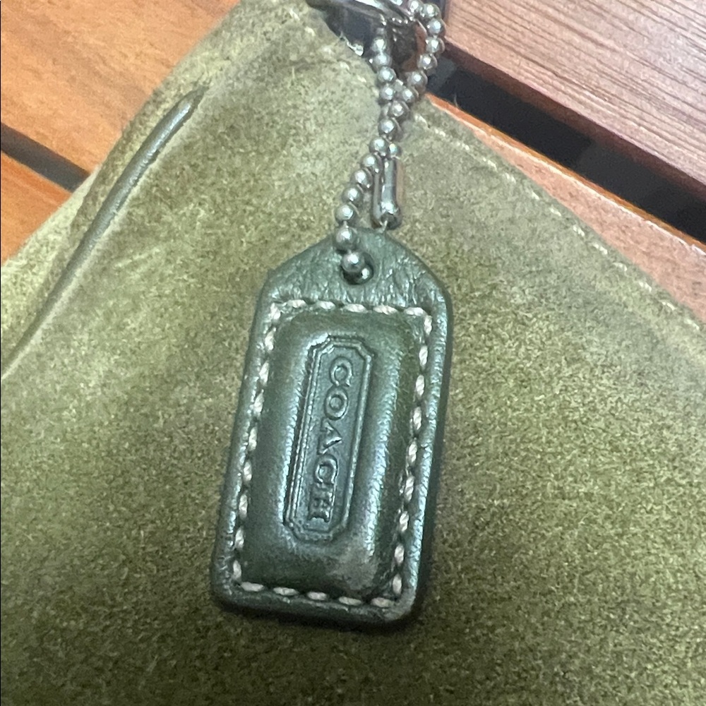 Coach Olive Green Suede Mini Bag - Picture 4 of 7